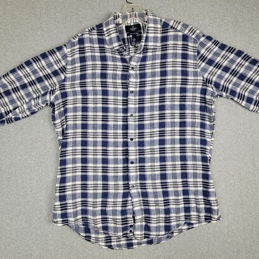 🌼Buttoned Down Shirt Mens Size XL Slim Plaid - Picture 3 of 8